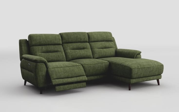 Luxe automatic corner recliner with lounger